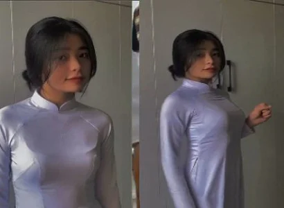Em nữ sinh áo dài mông tròn phê sung sướng